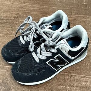 New Balance Kids' Black and White Sneakers